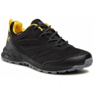  παπούτσια πεζοπορίας jack wolfskin woodland texapore low k 4042162 black/burly yellow xt