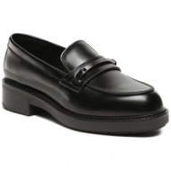  loafers calvin klein rubber sole loafer w/hw hw0hw01791 ck black beh