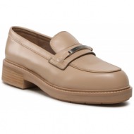  loafers calvin klein rubber sole loafer w/hw hw0hw01791 ck nude ab2