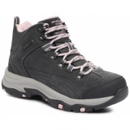  παπούτσια πεζοπορίας skechers skechers trego-alpine trail gray suede/pink trim