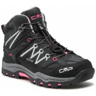  παπούτσια πεζοπορίας cmp kids rigel mid trekking shoe wp 3q12944 lake/gloss 10fp