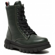  μπότες tommy hilfiger t3a5-33057-1355406 m dark olive 406