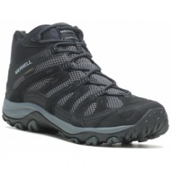  παπούτσια πεζοπορίας merrell alverstone 2 mid wp j036923 black/granite
