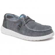  κλειστά παπούτσια hey dude wendy wave corduroy 40195-025 charcoal