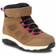  παπούτσια πεζοπορίας jack wolfskin vojo lt texapore mid k 4054021 brown/pink