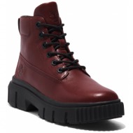  μποτάκια timberland greyfield leather boot tb0a5pw9c601 burgundy full grain