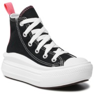  sneakers converse ctas move hi 371527c black/pink salt/white