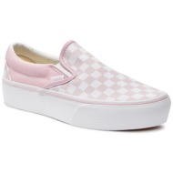  πάνινα παπούτσια vans ua classic slip-on platform vn00018ev1c1 cradle pink
