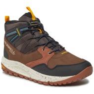  παπούτσια πεζοπορίας merrell nova sneaker boot bungee mid wp j067111 brown