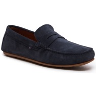  μοκασίνια tommy hilfiger casual hilfiger suede driver fm0fm04998 blue dw5