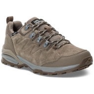  παπούτσια πεζοπορίας jack wolfskin refugio texapore low w 4050821 chestnut