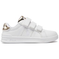 sneakers  polo ralph lauren rl00594100 c white smooth/gold metallic w/ grey pp