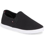  πάνινα παπούτσια tommy hilfiger canvas slip-on sneaker fw0fw07806 black bds
