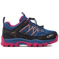 παπούτσια πεζοπορίας cmp kids rigel low trekking wp 3q54554 ocean-fuxia 18mr