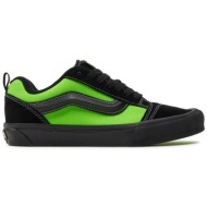  πάνινα παπούτσια vans knu skool vn0009qcyj71 black/green