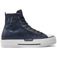  sneakers karl lagerfeld kl50454 navy synth textile w/blue hab