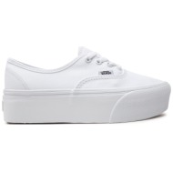  πάνινα παπούτσια vans ua authentic stackform vn0a5kxxbpc1 true white/true white