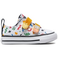  sneakers converse chuck taylor all star easy-on doodles a07219c white/yellow/black