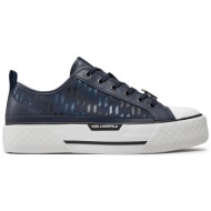  sneakers karl lagerfeld kl50424 navy synth textile w/blue hab