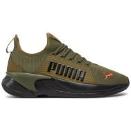  παπούτσια puma soft premier slip-on 376540 17 olive drab/neon sun/black