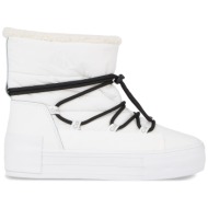  αθλητικά calvin klein jeans bold vulc flatf snow boot wn yw0yw01181 bright white/black ybr