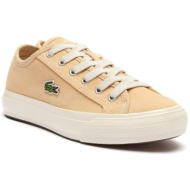  πάνινα παπούτσια lacoste backourt 747cfa0006 lt brw/off wht bw7