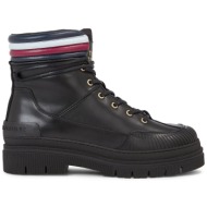  ορειβατικά παπούτσια tommy hilfiger corporate feminine outdoor boot fw0fw07501 black bds