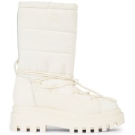  μπότες χιονιού calvin klein jeans flatform snow boot nylon wn yw0yw01146 creamy white ybi