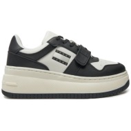  αθλητικά tommy jeans tjw retro basket flatform velcro en0en02573 μαύρο