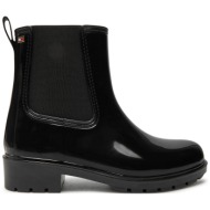  γαλότσες tommy hilfiger flag rainboot fw0fw08213 μαύρο