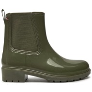  γαλότσες tommy hilfiger flag rainboot fw0fw08213 πράσινο