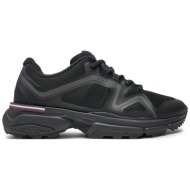  αθλητικά tommy hilfiger m runner tech knit fm0fm05109 μαύρο