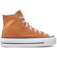  sneakers converse chuck taylor all star lift platform a11537c πορτοκαλί