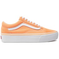  πάνινα παπούτσια vans old skool platfor vn0a5kx9aas1 πορτοκαλί