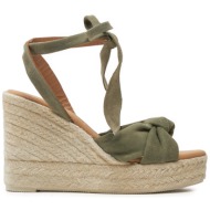  εσπαντρίγιες manebi hamptons wedge espadrilles with knot w 0.1 ws πράσινο