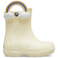  γαλότσες crocs handle it rainbow rain boot kids 210026 κίτρινο