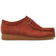  κλειστά παπούτσια clarks wallabee evo 26178278 πορτοκαλί