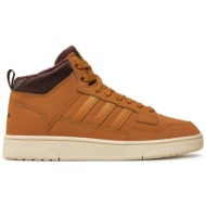  αθλητικά adidas rapid court mid winterized jr0171 καφέ