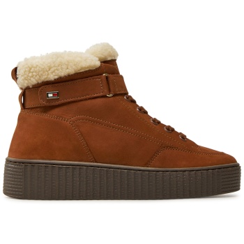 μποτάκια tommy hilfiger faux fur nubuck σε προσφορά