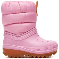  μπότες χιονιού crocs classic neo puff boot t 207683 ροζ