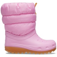  μπότες χιονιού crocs classic neo puff boot k 207684 ροζ