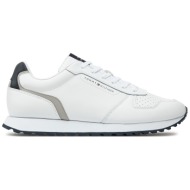  αθλητικά tommy hilfiger new runner eva mix lth flag fm0fm05453 λευκό