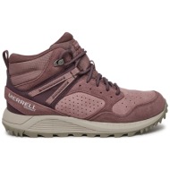  αθλητικά merrell wildwood mid ltr wp j068104 μπορντό