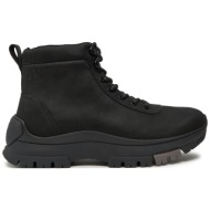  ορειβατικά παπούτσια calvin klein jeans hybrid wp boot laceup rebellious ym0ym01077 μαύρο