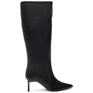  μπότες calvin klein heel knee boot 70 lth hw0hw02162 μαύρο