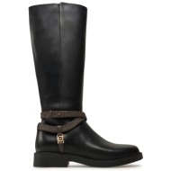  μπότες michael michael kors abigail leather riding boot 40f4abmb7l μαύρο