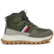  μποτίνια tommy hilfiger t3b9-33680-1696a s πράσινο