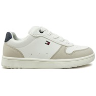  αθλητικά tommy hilfiger low cut lace-up sneaker t3x9-33849-1269 m λευκό