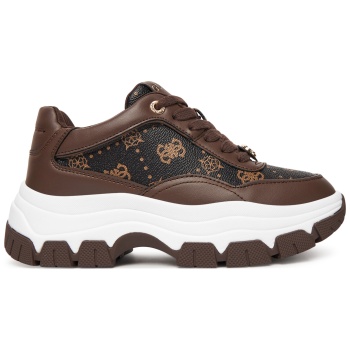 αθλητικά guess flfbrt pel12 καφέ