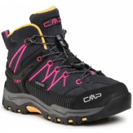 παπούτσια πεζοπορίας cmp - kids rigel mid trekking shoe wp 3q12944 antracite/bouganville 54ue